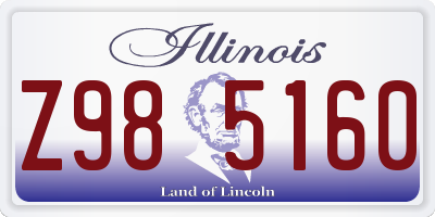 IL license plate Z985160