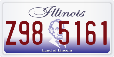 IL license plate Z985161