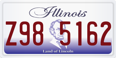 IL license plate Z985162