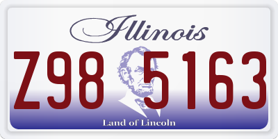 IL license plate Z985163