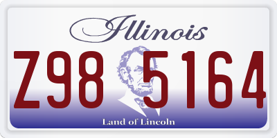 IL license plate Z985164