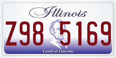 IL license plate Z985169