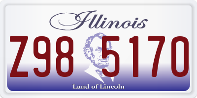 IL license plate Z985170