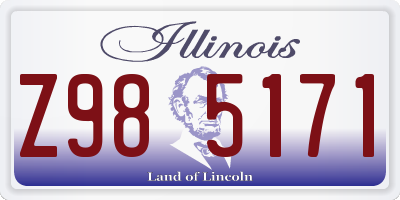 IL license plate Z985171