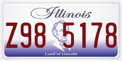 IL license plate Z985178