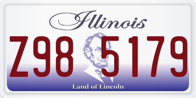 IL license plate Z985179