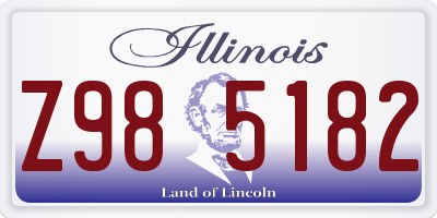 IL license plate Z985182