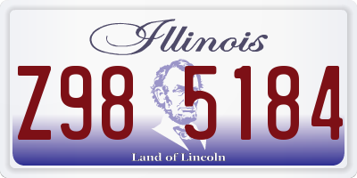 IL license plate Z985184