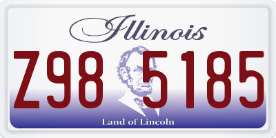 IL license plate Z985185