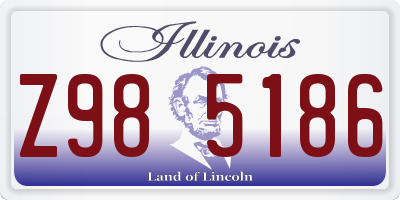 IL license plate Z985186