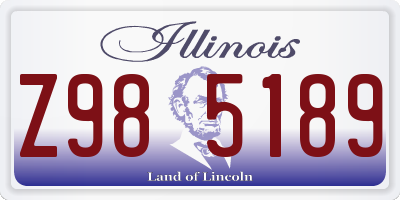 IL license plate Z985189