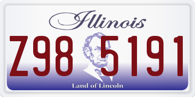 IL license plate Z985191