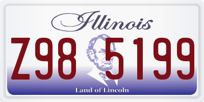 IL license plate Z985199