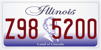 IL license plate Z985200