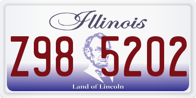 IL license plate Z985202