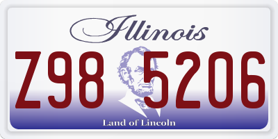 IL license plate Z985206