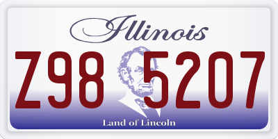 IL license plate Z985207