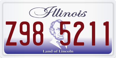 IL license plate Z985211