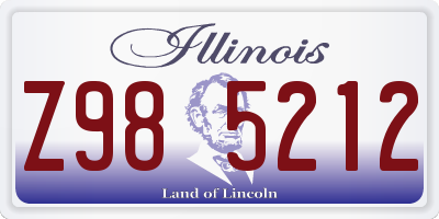 IL license plate Z985212