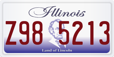 IL license plate Z985213