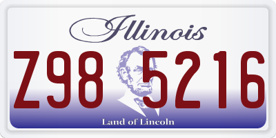 IL license plate Z985216