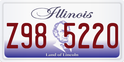 IL license plate Z985220