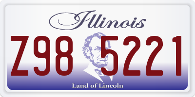 IL license plate Z985221