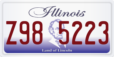 IL license plate Z985223