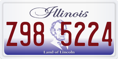 IL license plate Z985224