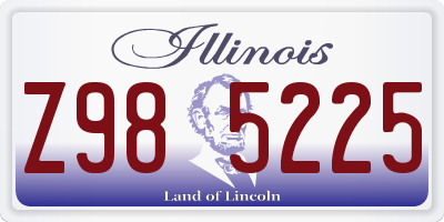 IL license plate Z985225