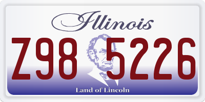 IL license plate Z985226