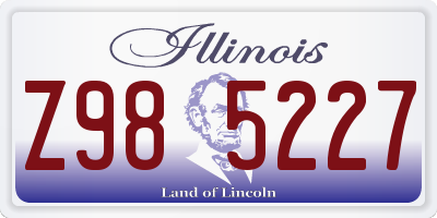 IL license plate Z985227