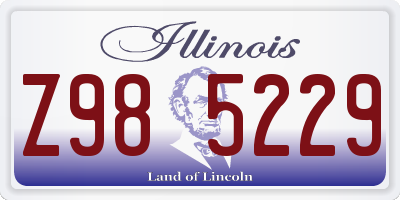 IL license plate Z985229