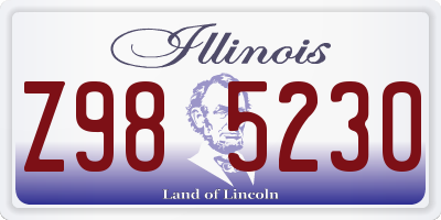 IL license plate Z985230