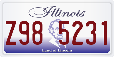 IL license plate Z985231