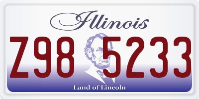 IL license plate Z985233