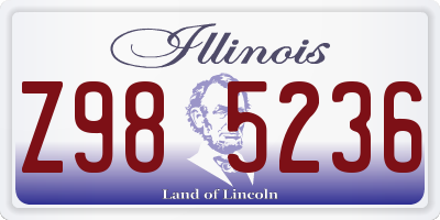 IL license plate Z985236