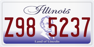 IL license plate Z985237