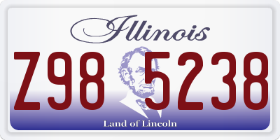 IL license plate Z985238