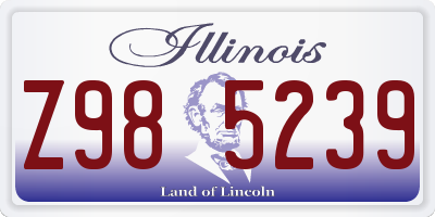 IL license plate Z985239