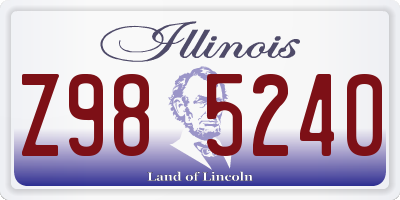 IL license plate Z985240