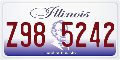 IL license plate Z985242