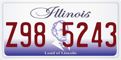 IL license plate Z985243