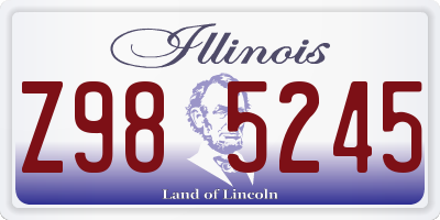 IL license plate Z985245