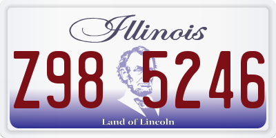 IL license plate Z985246