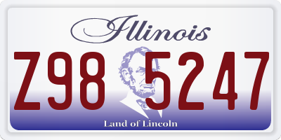 IL license plate Z985247