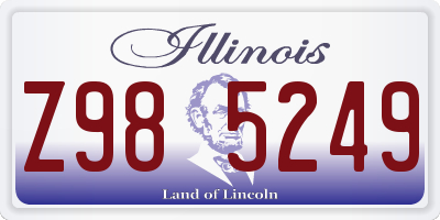 IL license plate Z985249