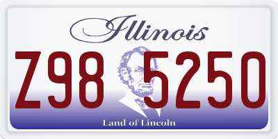 IL license plate Z985250