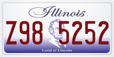 IL license plate Z985252