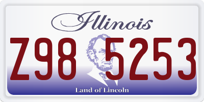 IL license plate Z985253